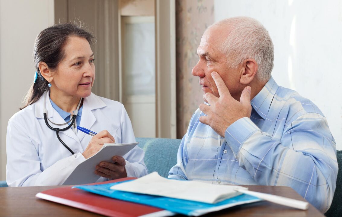 The doctor's consultation with the prostatin